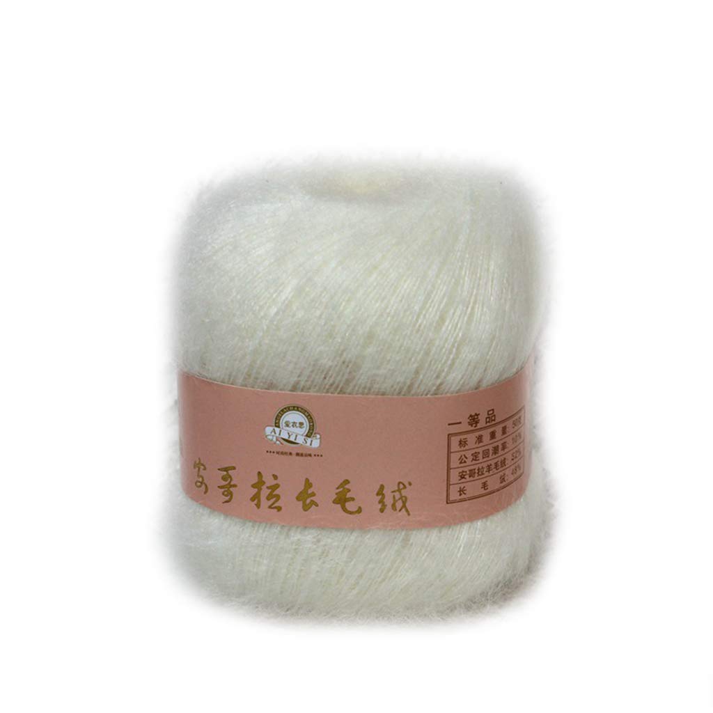 Elnwnnkc Soft Mohair Knitting Wool Yarn Shawl Scarf Crochet Thread