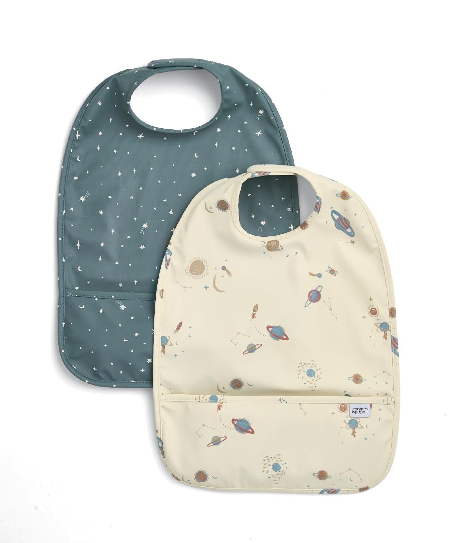Mamas & Papas - Scoop Bibs - Pack of 2 - Rockets