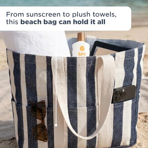 Image of Folkulture Beach Bag | Large Waterproof Beach Tote Bag for Women, Beach Essentials, Travel & Vacation Essentials