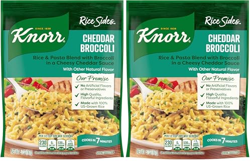 Image of Knorr Rice Sides Cheddar Broccoli Rice For a Tasty Rice Side Dish Cheddar Broccoli No Artificial Flavors, No Preservatives, No Added MSG 5.7 oz (Pack of 2)
