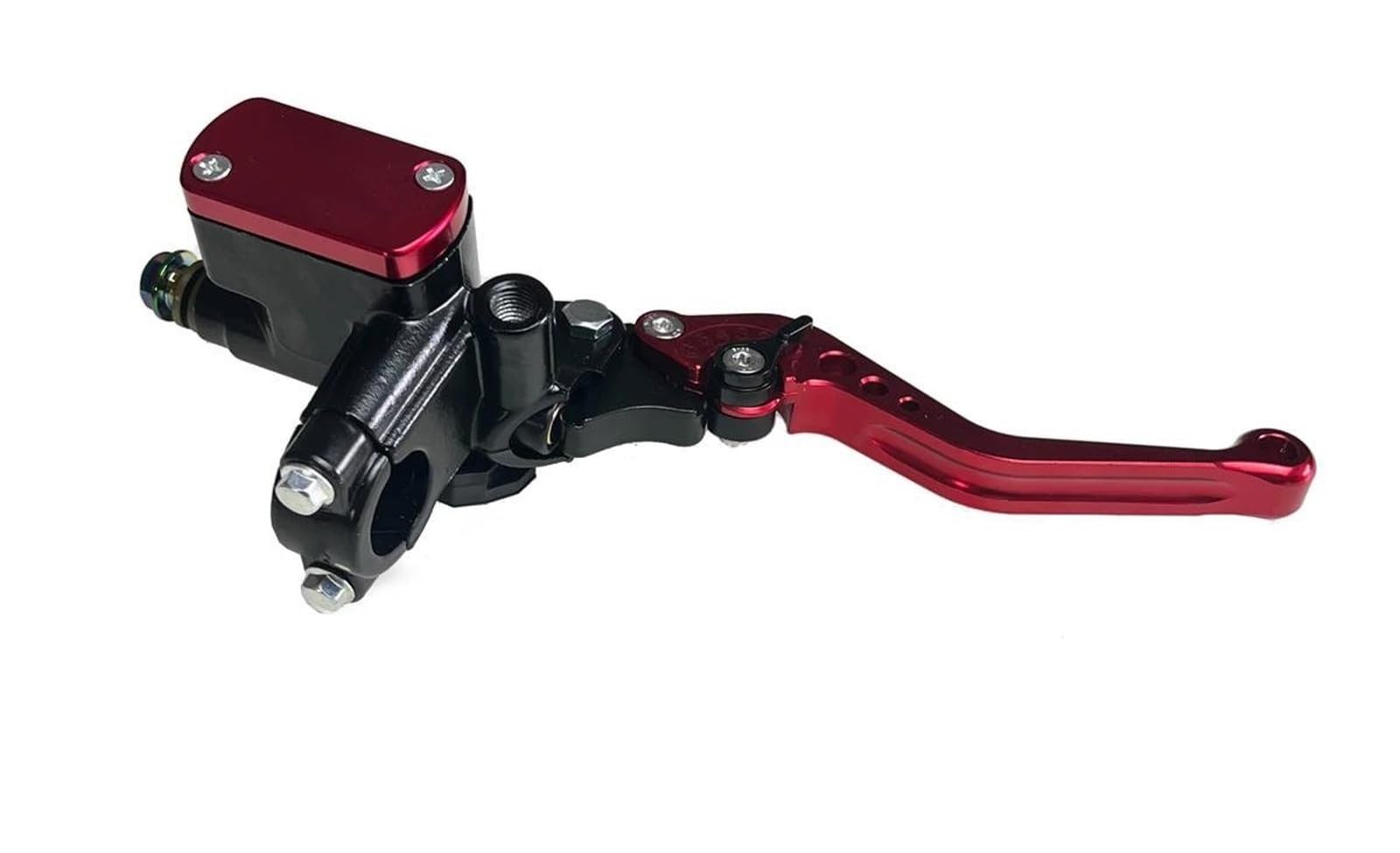 Foymgmspap Red Right 7 Colors Motorcycle 7/8" 22 Mm With M 10 Mirror Hole Clutch Brake Pump Master Cylinder Piston 14 Mm Hydraulic Pump Brake Clutch Grips Levers(Red Right)