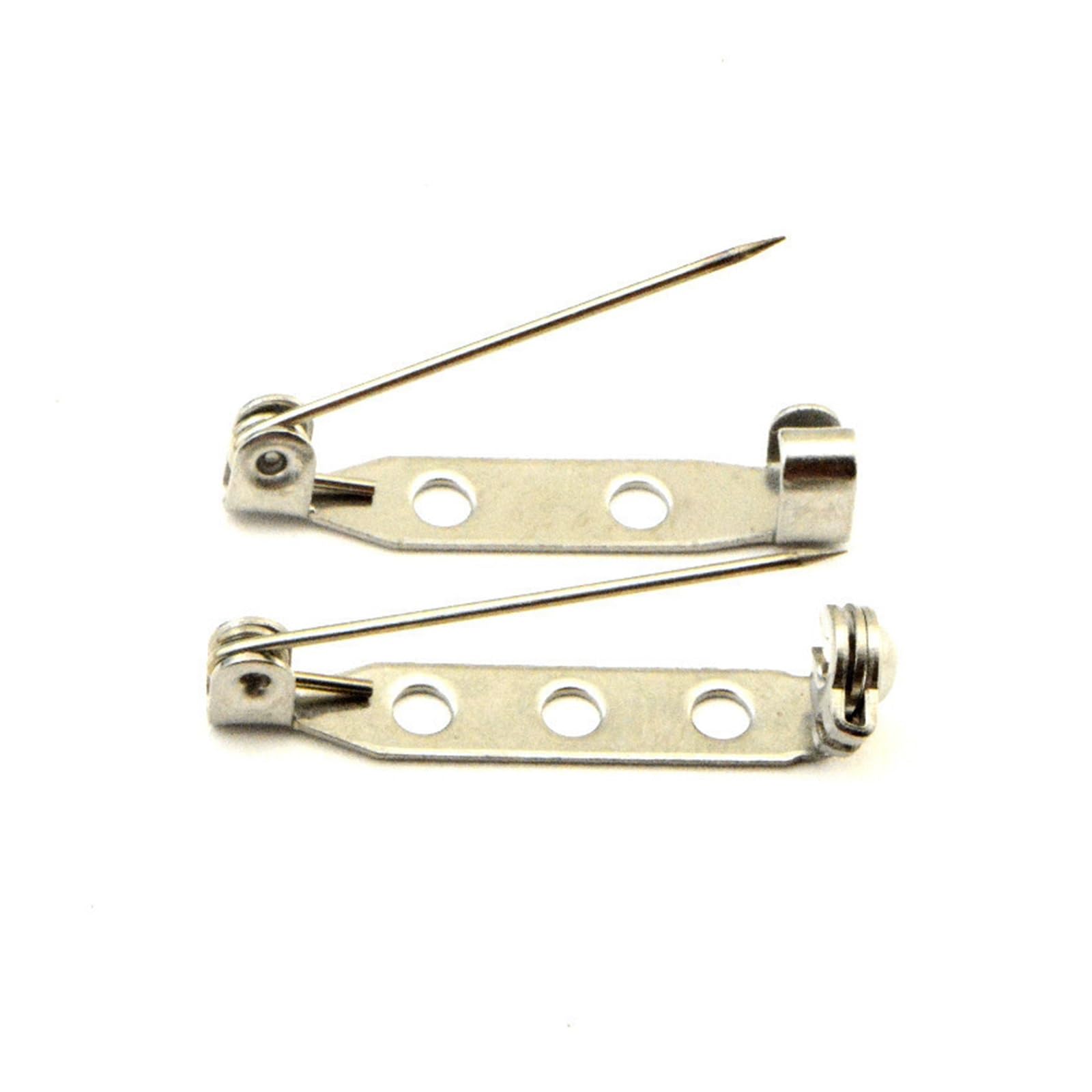 Zapięcia do broszek, Stainless Steel Brooch 20pcs Badge Holder Base Bar DIY Jewelry Making Findings(Safe lock 25 mm)