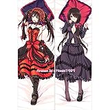 MISAKI1987 Kurumi Tokisaki Anime Girl Dakimakura Hugging Body Pillow Case Cover 150cm X 50cm Peach Skin