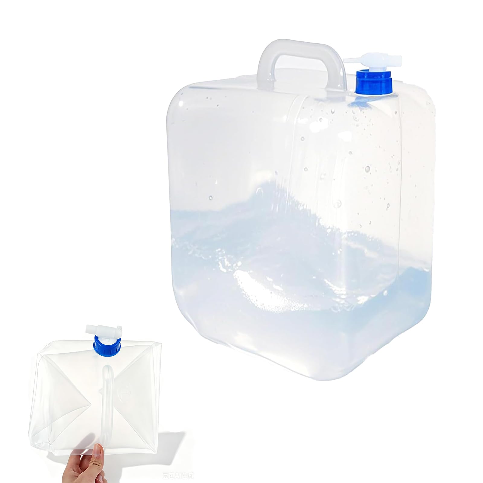 Collapsible Water Container 20 Litre, Portable Water Carrier for Camping and Hiking, Foldable Water Storage Container with Durable Design, Suitable for Outdoor Activities and Emergency Preparedness
