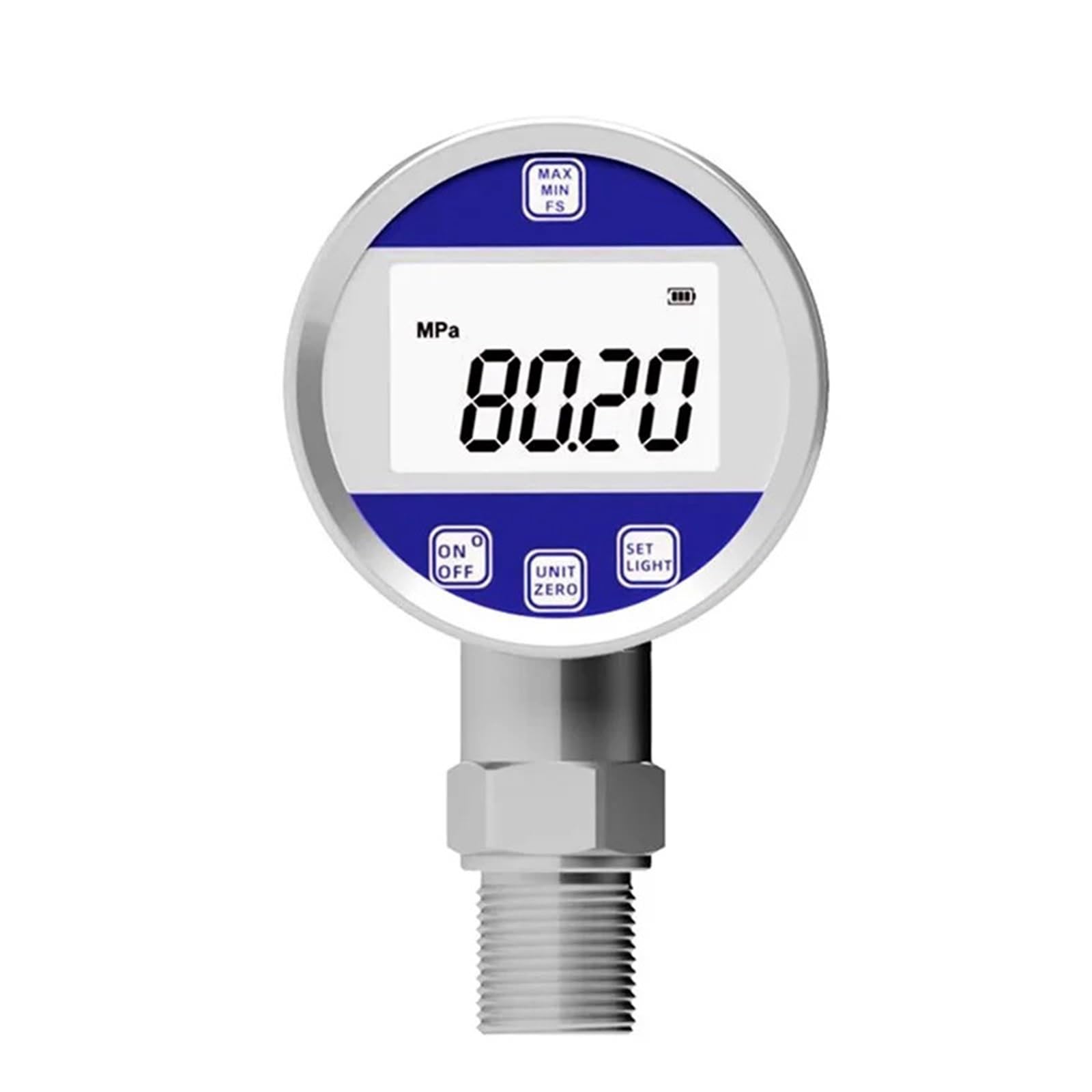Wysoce precyzyjny cyfrowy ciśnieniomierz cyfrowy, elektroniczny hydrauliczny miernik ciśnienia podciśnienia (M14 x 1,5 Customized, 0-10 mpa 80 mm)