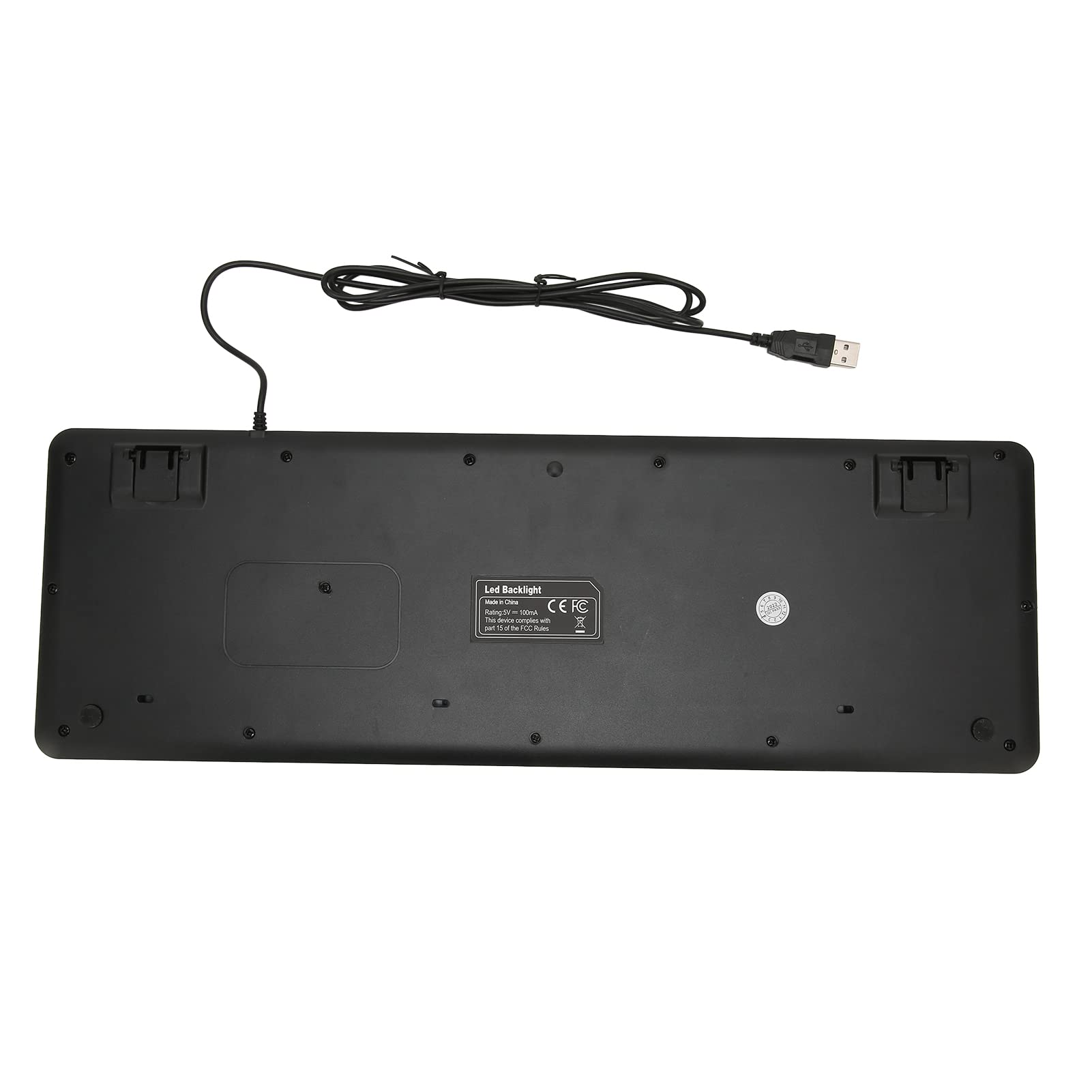Tastiera con Stampa di Grandi Dimensioni Lettere Grandi in Grassetto Design Ergonomico per Anziani Non Vedenti Biblioteche Retroilluminazione a LED Bianca USB Cablata