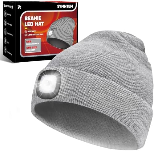 Gifts for Men, Rechargeable Bluetooth Music Unisex Beanie Hat with Light, Cool Gadget Gifts for Women