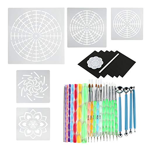 YaeTek Mandala Dotting Tools for Painting Rocks Painting Dotting Stencil Dot Kit 34PCS