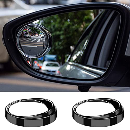 ESreake Mini Blind Spot Mirror Small 2 Pieces, 1.57" High Definition Round Glass Convex Rearview Mirror, Strong Adhesive Mirror for Cars, Vans, Suv and Camio