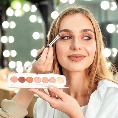 2 pinceles De Brochas Para Sombras Pincel para delinear los ojos en ángulo fino Pincel Difuminado Delineado Brochas De Maquillaje Profesional precisión paras delinear los ojos en gel - imagen 4