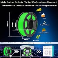 SUNLU PLA+ Filament 1.75mm, 1KG Transparent rot – Ansicht 7