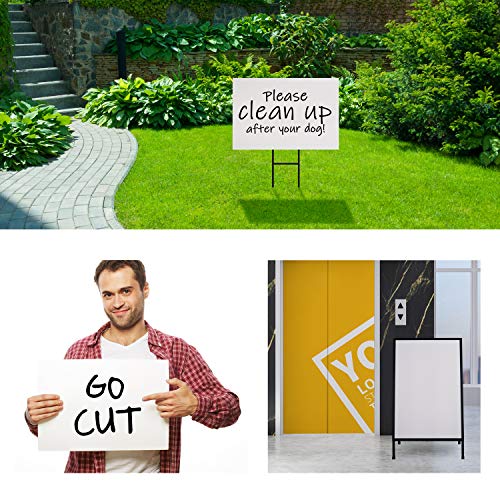 Corrugated Plastic Sheet for Indoor and Outdoor Use - 3/16 Inch Thick Poster Board, 24x36 Inches - Pack of 5 White Plastic Board Sheets - Waterproof Coroplast Sheets and Lightweight Blank Yard Signs by T-SIGN - Image 2