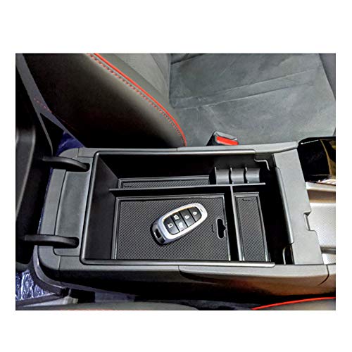YEE PIN 2020 2021 Sonata Armrest Organizer Center Console Organizer Tray Sonata Limited Armrest Tray Armrest Box Secondary Storage Tray Compatible with 2020 2021 Hybrid Sonata DN8 (Black)