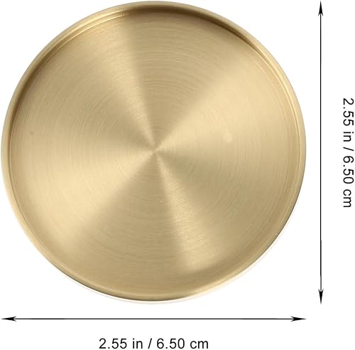 Miniatura 2 de HEMOTON Posavasos de latón, posavasos para mesa de café para bebidas, vivos para bebidas calientes o frías, gruesos, antideslizantes,