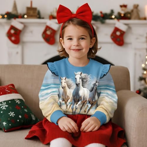 Xhuibop Toddler Girls Ruffle Long Sleeve Shirts SBack to School Clothes Fall Sweatshirts for Outdoor Play3