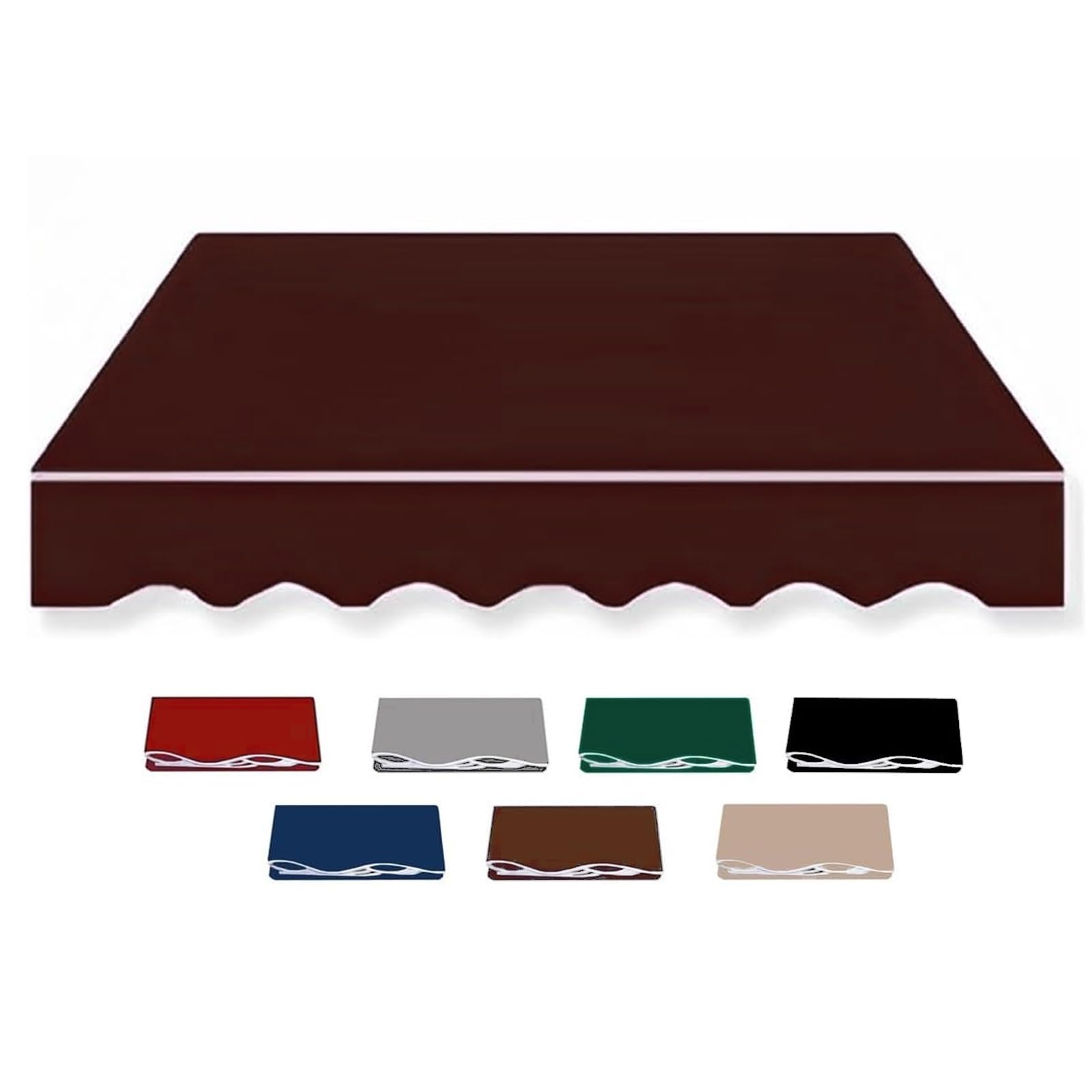 Tissu de rechange pour pare-soleil d'extérieur en polyester 280 g (tissu uniquement) pour jardin et terrasse Marron 250 x 200 cm