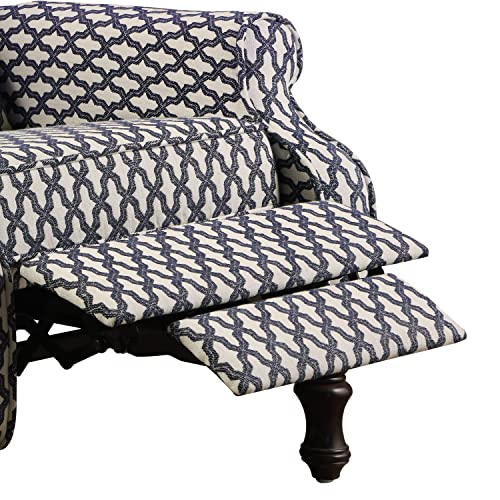 Rosevera Kelly Victoria Padded Push Back Recliner Chair For Living Room And Bedroom, Navy Blue #TOP5
