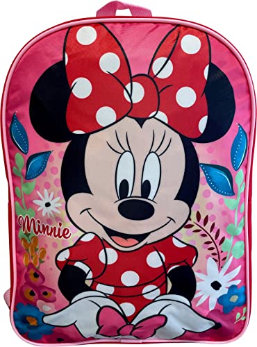 Ruz Minnie Mouse 15" School Bag Backpack (Red-Pink)2