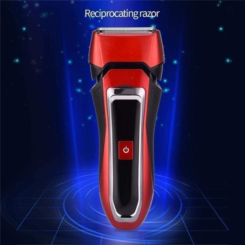 Rasoio elettrico da uomo, rasoio elettrico con trimmer di precisione, ricaricabile, rasoio bagnato e asciutto, IPX7 impermeabile, rasoio elettrico multifunzionale