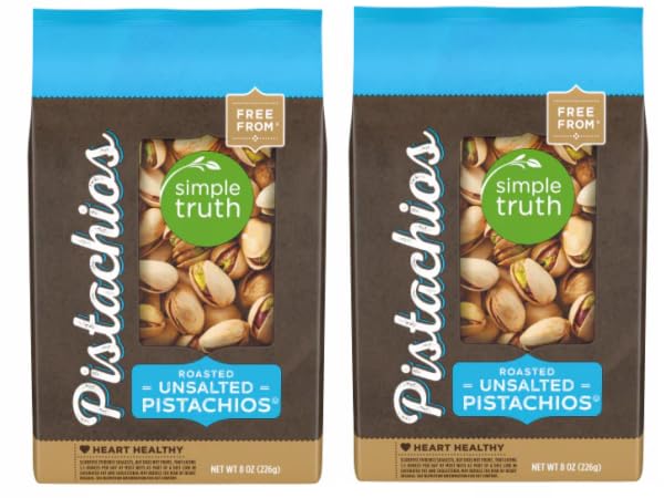 Pack Of 2 Roasted & Unsalted Pistachios 8 oz.