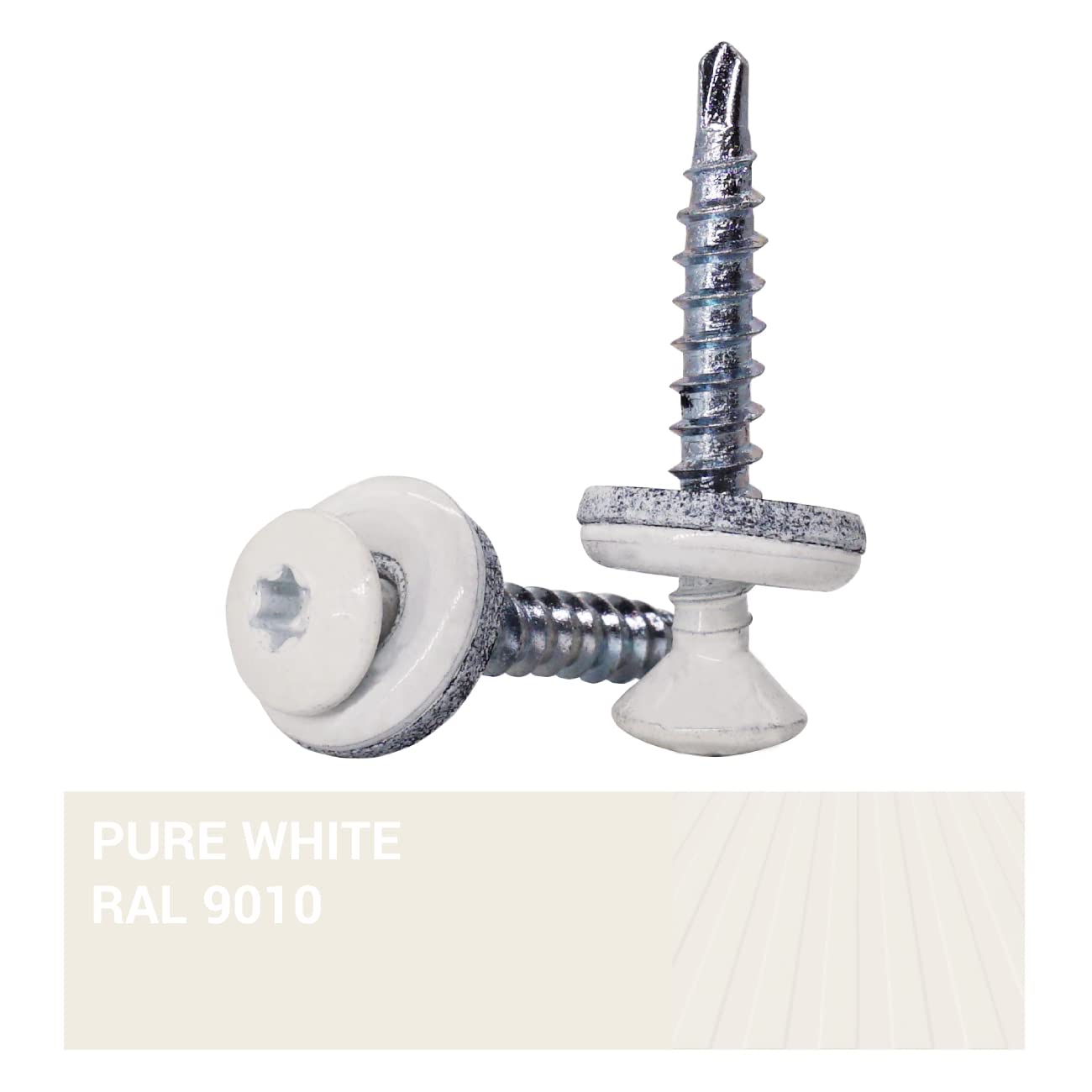 50 Viti Autoperforanti Per Tetti 4.8x50mm - Testa Esagonale, Rondelle EPDM, Colore Rosso Ossido - Foto 6