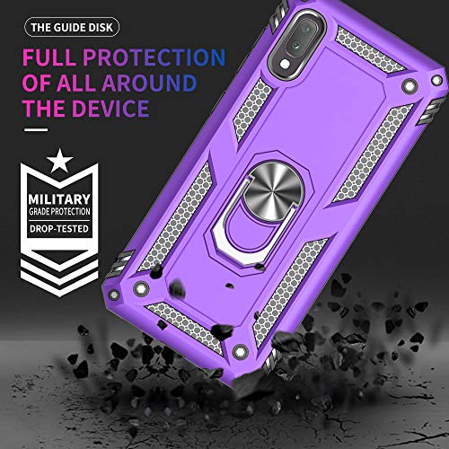 Coque Samsung Galaxy A10E Yiakeng violette de qualité militaire antichoc - 2
