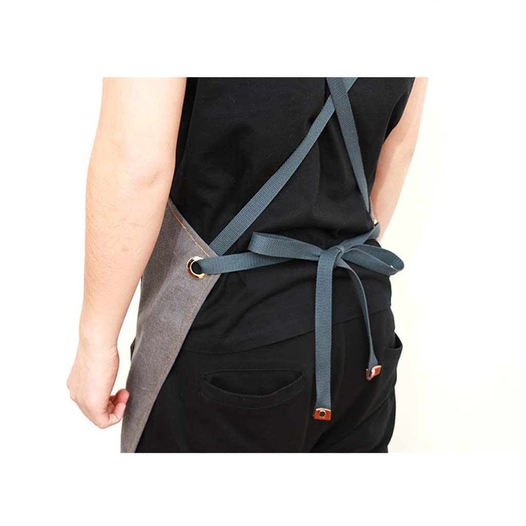 Server Aprons Barista Apron Chef Delantal delantal delantal con bolsillo Barista delantal Accesorios de cocina Peluquería Delantal y mujeres delantales Kitchen Aprons Chefs Appron (Color : B)