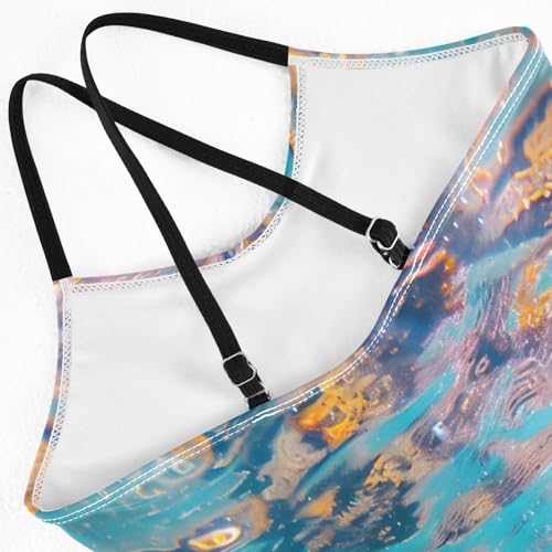 Girl's One Piece Swimsuit Underwater World Fishes Beach Bathing Swimwear4