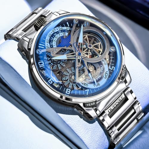 Image of OLEVS Men Watch Business Dress Diamond Luxury Watch Luminous Easy to Read Date Waterproof Stainless Steel Quartz Analog Simple Dress Watch