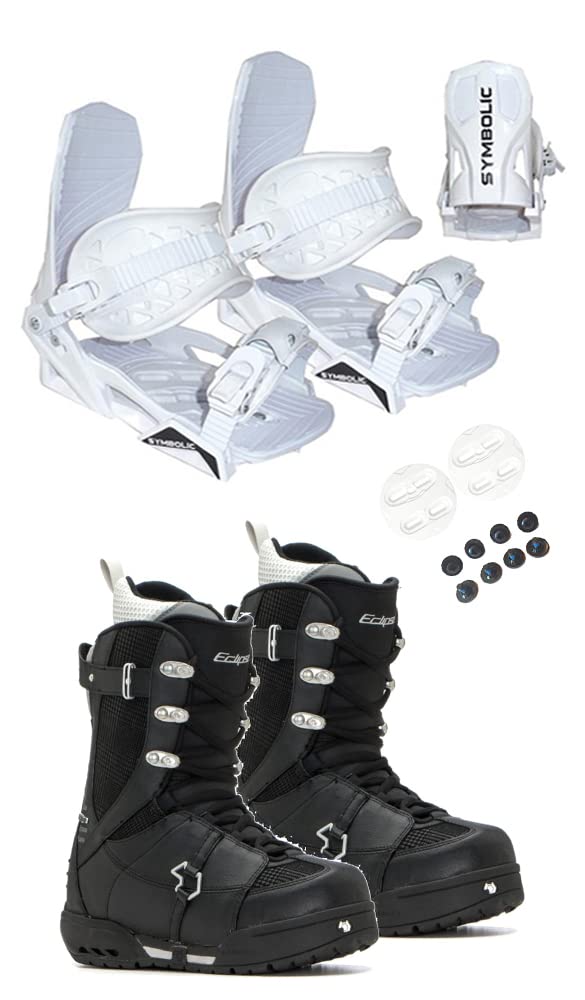 Symbolic Northwave Eclipse Women's Snowboard Boots White Bindings Package 6.5 7 (z4) (White Bindings to Fit Boot, Boot Fits Ladys 6.5-7 (z4))