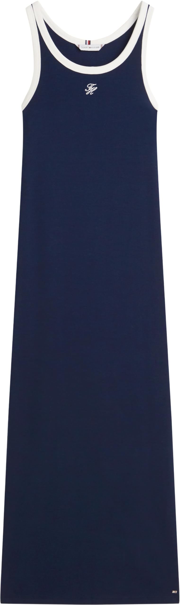 Tommy Hilfiger Contrast Bind Rib Tank DRS Ww0ww48740 Vestido Entallado Mujer (Pack de 1)