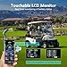 48V 105Ah Lithium Battery Golf Cart with Charger|Golf Cart Batteries Built-in Smart Bluetooth 150A BMS, Touch Monitor & Mobile APP, 4000+ Cycles LiFePO4 Battery, 50-Mile Range