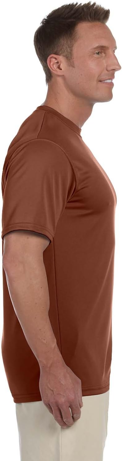 Augusta Sportswear Men's Wicking Tee Shirt, Brown, Small