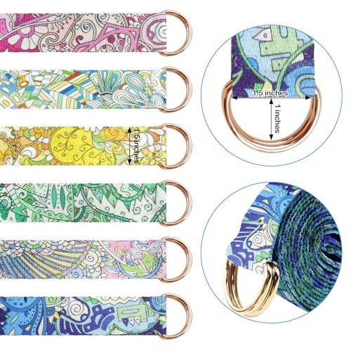 6 Packs Yoga Strap for Stretching Yoga Belt Adjustable Straps for Non Elastic Stretching Strap Exercise Straps for Pilates 2 6 Packs Yoga Strap for Stretching Yoga Belt Adjustable Straps for Non Elastic Stretching Strap Exercise Straps for Pilates - Image 2
