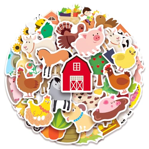 100 Pack Farm Animal Stickers Barn Cow Pig Party Favors Gifts Farm Party Decorations