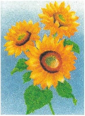 Amazon ハマナカ 大人の手しごと ビーズ絵 スタータキット M ひまわり ステンドグラスタイプ ビーズ アクセサリーキット 通販