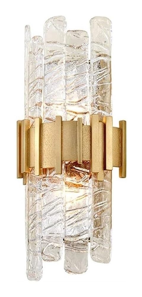 HXYSXHJUO Indoor Lighting Wall Lamp Gold Metal Sconce Postmodern Glass Lantern for Bedroom Bedside Living Room Study Corridor Entryway Restaurant Mounted