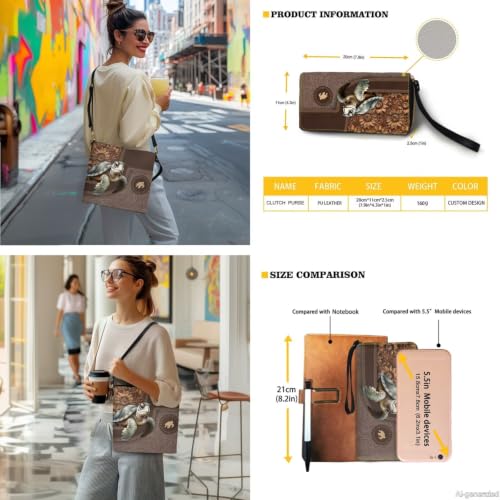 Image of Bucket Crossbody Bag Set for Women Lady, Leather Purse and Wallet Set Large Bucket Bag with Wallet