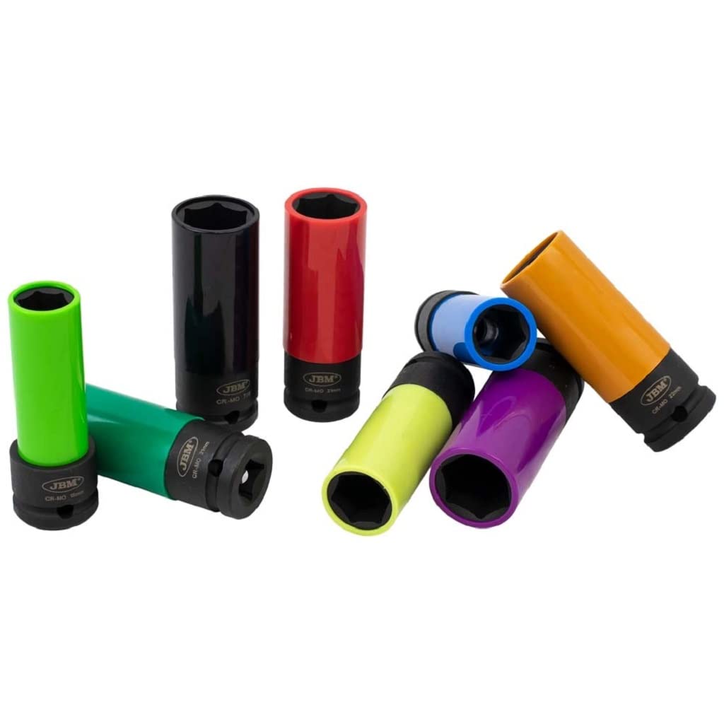 JBM 53988 Vasos Impacto De Especial Extracción Ruedas, 1/2"Hilo, 10 pcs