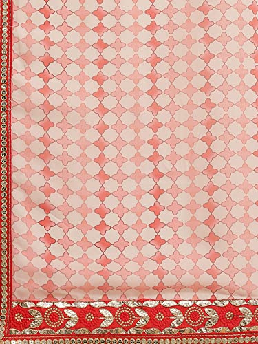 Image of AKHILAM Women's Organza Embroidered Saree With Unstitched Blouse Piece (2VARNI22 Parent)