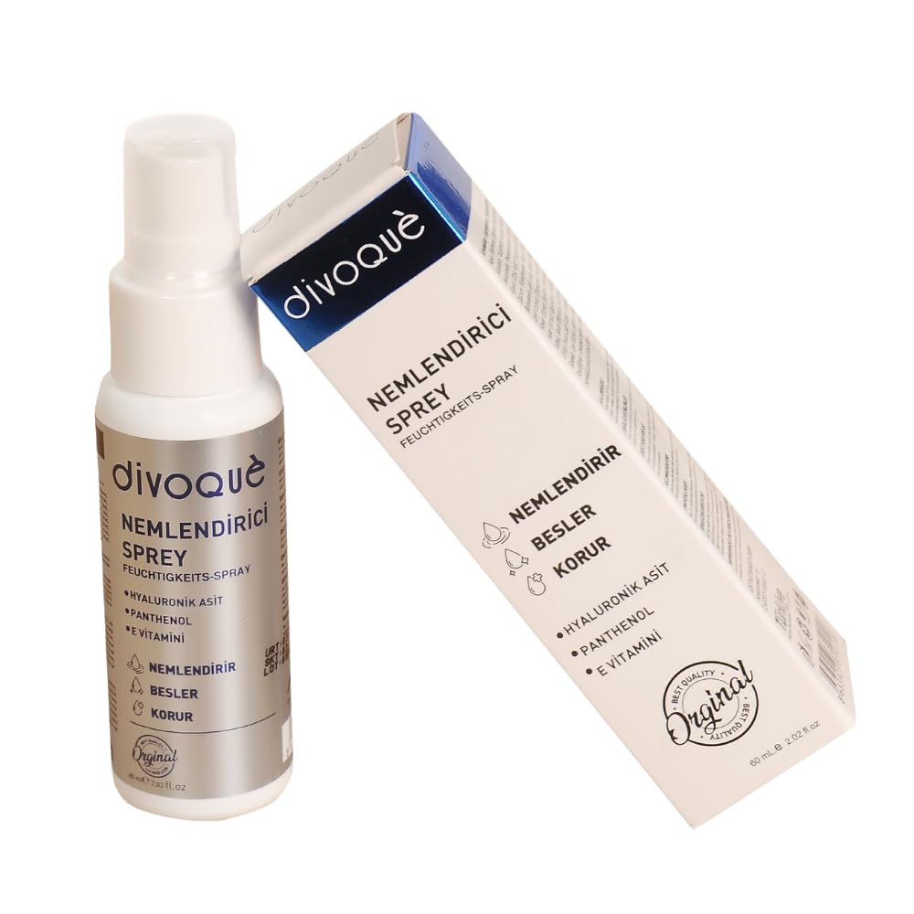 Divoque Canlandırıcı Yenileyici Nemlendirici Yüz ve Vücut Spreyi 60ML (Hyalüronik asit+Panthenol+E Vitamini)