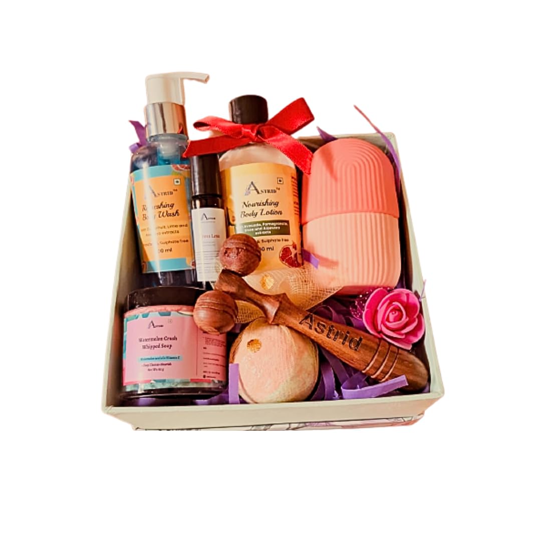 Astrid wellness Diwali package, Gift hamper, for him Wellness box, Spa in a box, For her, | sustainable hamper | Care package | Luxury bath and body hamper, No Parabens and sulphate, All skin type-image-20