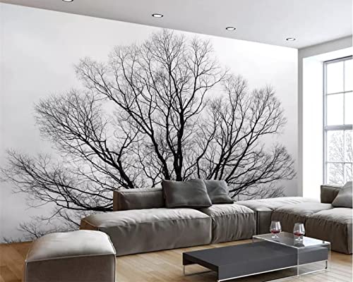Fondo De Pantalla Personalizado Blanco Y Negro Canopy Treetop Mural Tv Fondo Foto De Pared Decoración Del Hogar Sala De Estar Dormitorio Fondo De Pantalla 3D 150Cm(W)×105Cm(H)