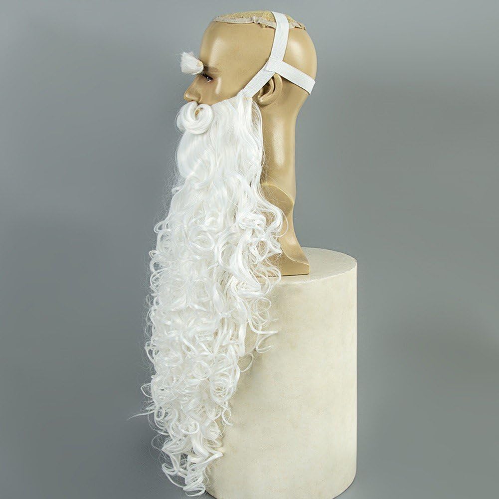 Ensemble Barbe Perruque De Père Noël, Accessoires De Costume Classiques pour Halloween, Noël Cosplay