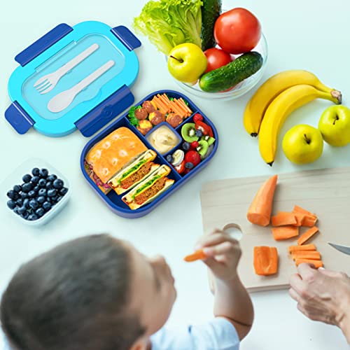 Enstphjoy 4-Compartment Kids Bento Lunch Box With Cutlery thumb #5