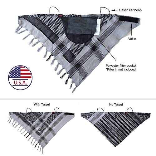 Warrior Lite Mask Shemagh Filter Cover Airsoft Biking Hiking Festival- Made in USA2