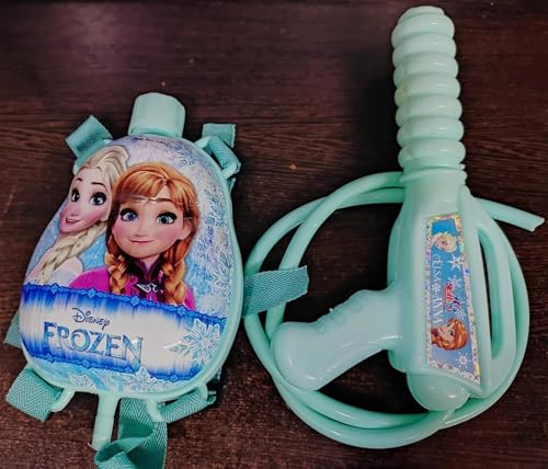 Image of Frozen Holi Tank Pichkari Water Gun 500ml Leak Proof Nano Tank for Kids Powerful High Pressure Long Throw Back Pack Holding 1 Pkt Gulal100 Balloons Spray Pistol