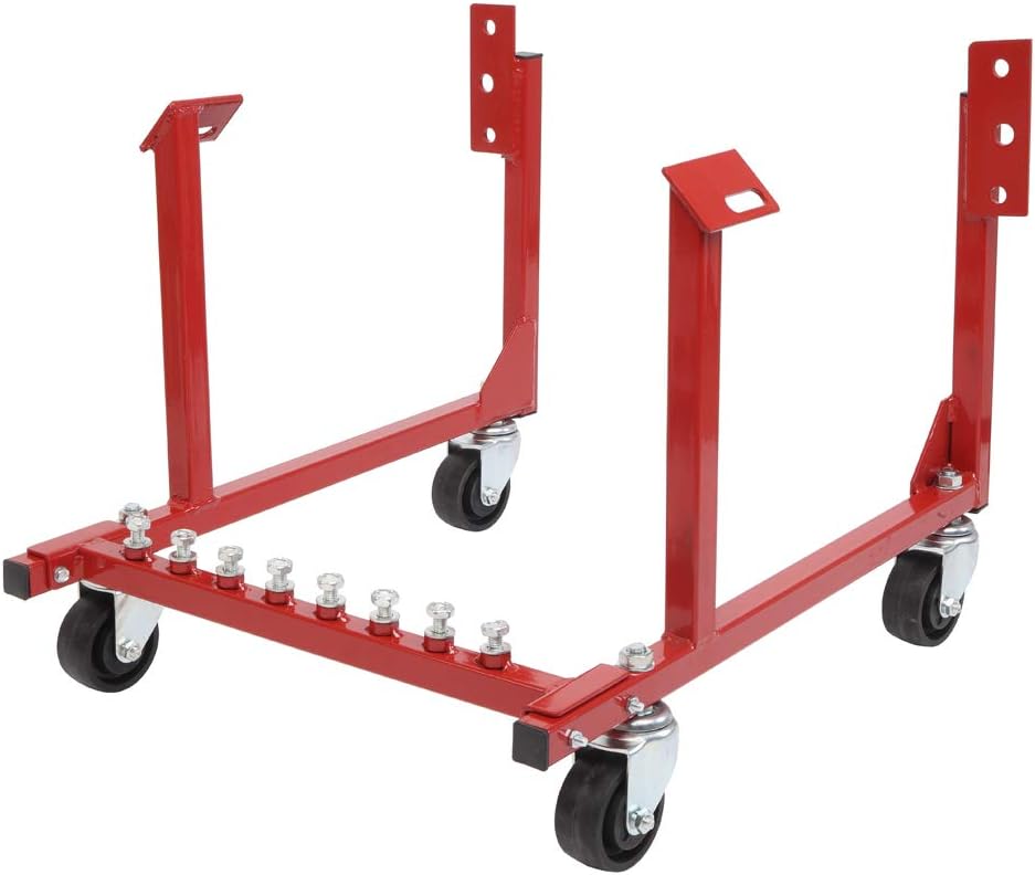 TUFFIOM 1000 lbs Chevy Engine Stand with Wheels, Steel Structure Rolling Engine Cradle, Dolly Compatible with Chevrolet Mover Repair Rebuild