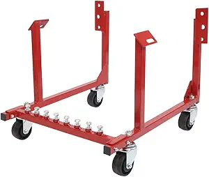 TUFFIOM 1000 lbs Chevy Engine Stand with Wheels, Steel Structure Rolling Engine Cradle, Dolly Compatible with Chevrolet Mover Repair Rebuild