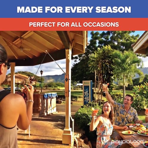 Image of Play Platoon Hook and Ring Toss Bar Game for Adults - Wood Toss Ring Game for Adults - Perfect Home, Basements, & Bar Gifts